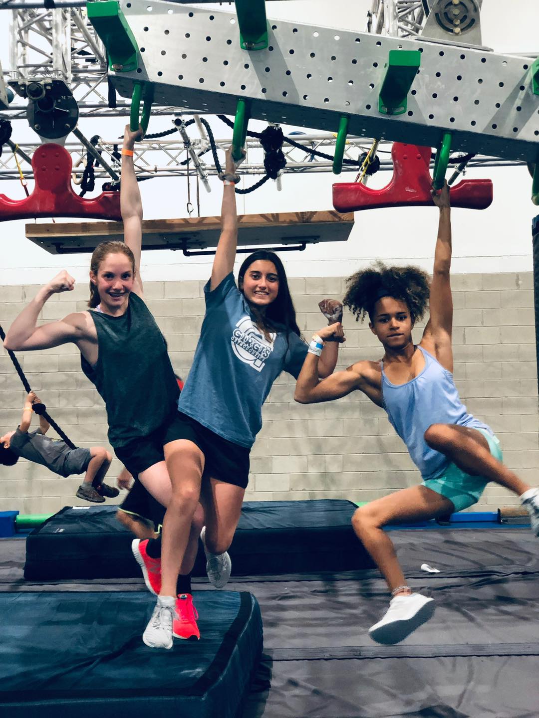 3 Teen Ninjas Pose on Obstacles
