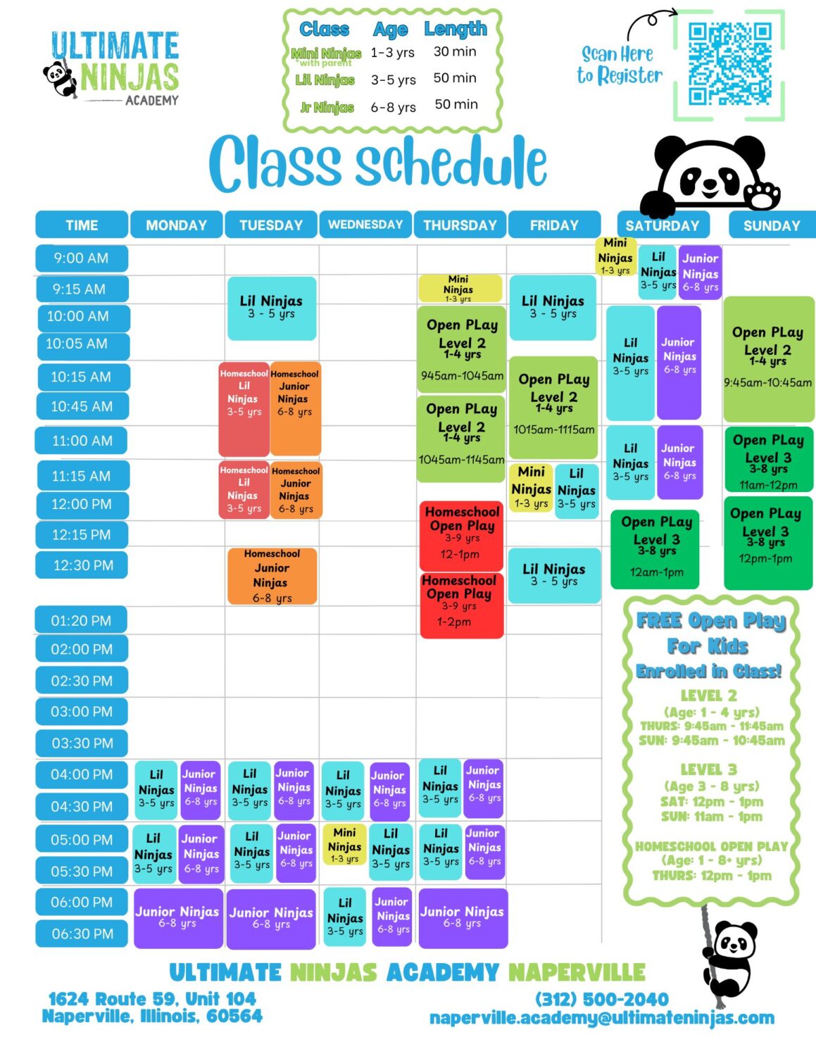 Class schedule