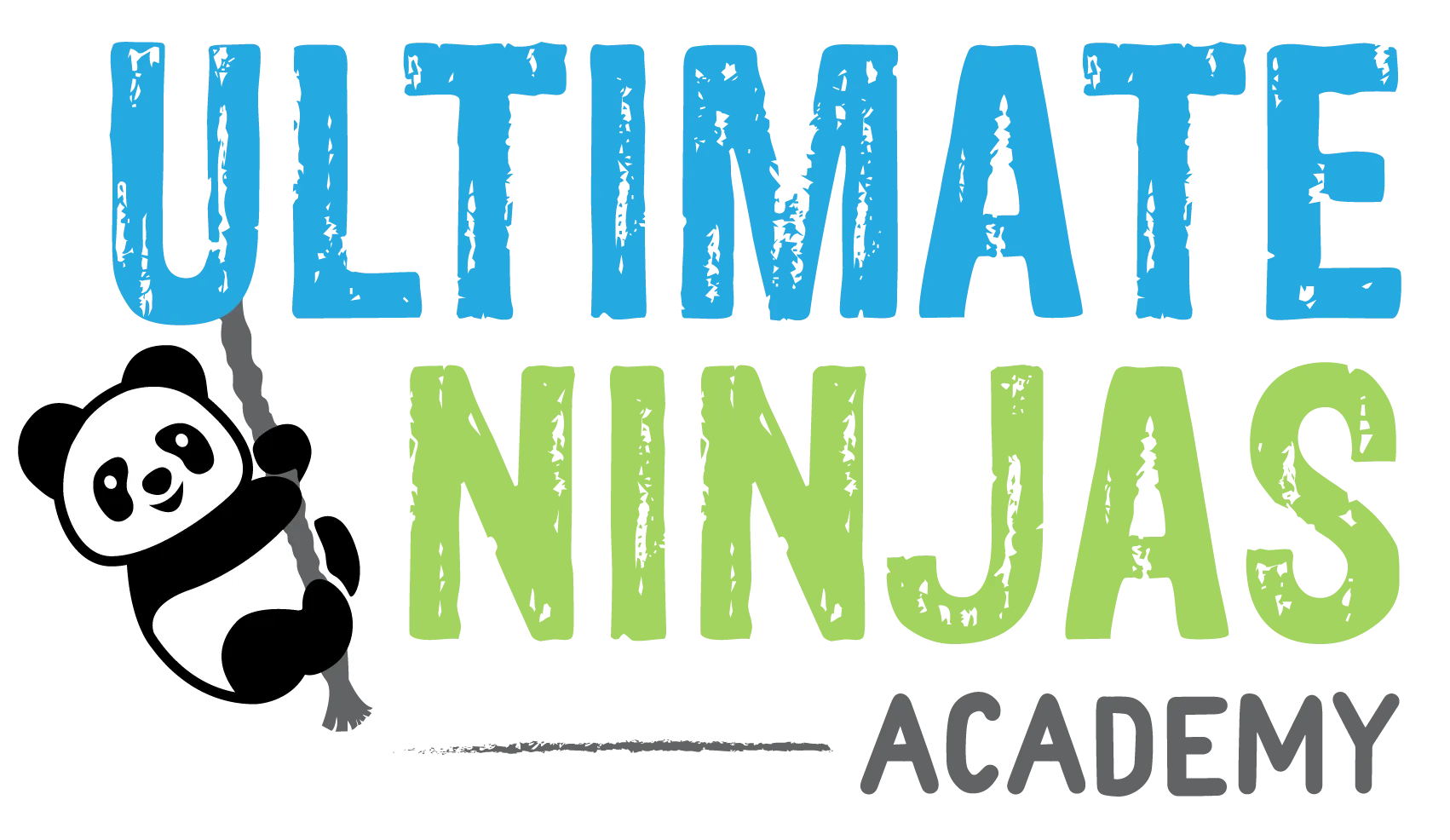 Ultimate Ninjas logo with blue "Ultimate" and green "Ninjas" text, and a grey ninja star graphic.